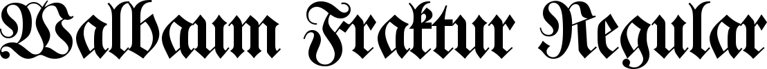Walbaum Fraktur Regular